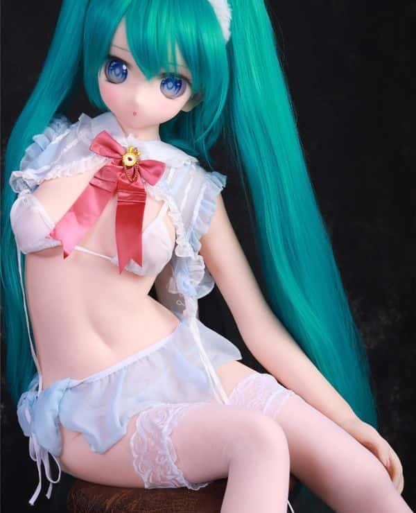 MOZUDOLL 145cm Xiaoyin TPE Anime Love Doll Sex Doll 2D Version Skin Color & Eye Color & Makeup & Wig & Costume are the same as the promotional photo Low price and high quality