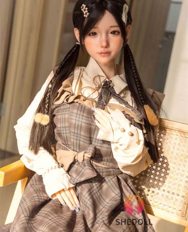SHEDOLL 148cm latest work Xiyuan 1.0 head Silicone head + TPE body love doll D cup Body material can be customized Images are made of full silicone Cute love doll Sex doll Cheap