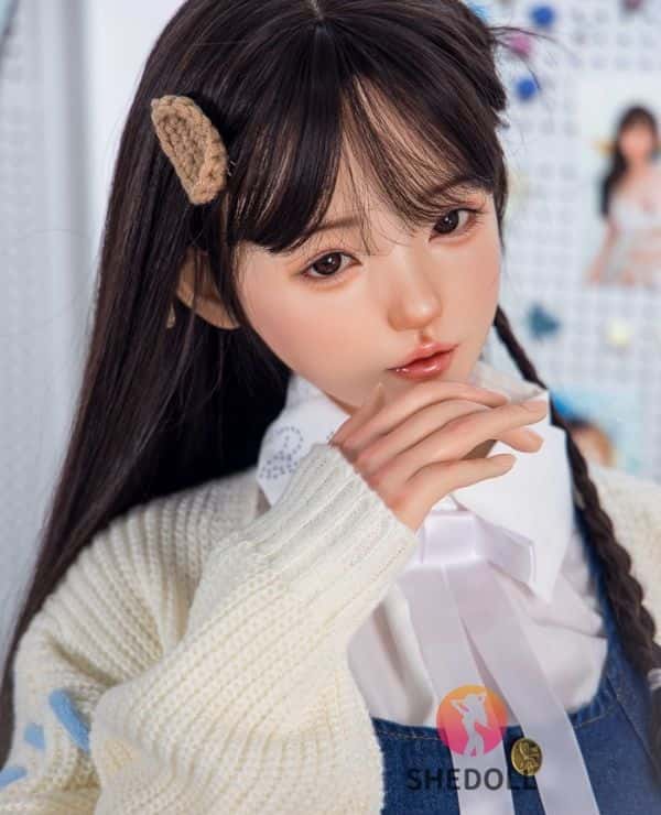 SHEDOLL 150cm Yuanyuan Head New Body Silicone Head + TPE Body Love Doll B Cup Body Material Customizable Images are made of full silicone Cute Sex Doll Cheap