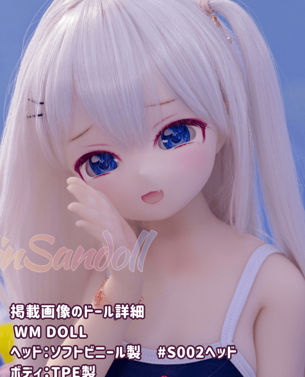 WMDoll 85cm S002 Head Soft Vinyl Head and TPE Body AA Cup Love Doll with Blue Swimsuit and Onahole Anime Style Love Doll Sex Doll Surprisingly Low Price