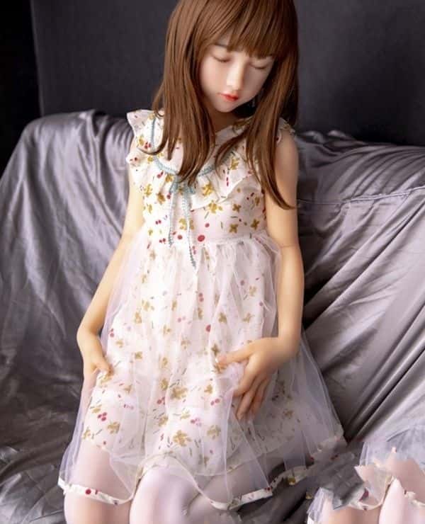 MyLoliWaifu 138cm Riko TPE Love Doll AA Cup Head Material Selection Makeup Selection Real Doll Sex Doll Low Price