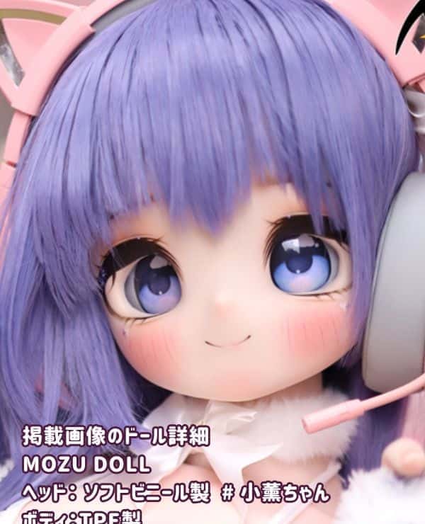 MOZUDOLL 130cm Xiaoyu-chan Vinyl head & 2 TPE heads included TPE body A cup Skin color & eye color & makeup & wig are the same as the promotional photo Anime love doll Sex doll Low price model