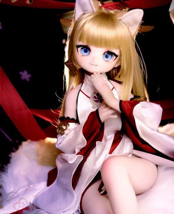 MOZUDOLL 85cm Fox TPE Anime Love Doll Sex Doll A Cup Skin Color & Eye Color & Makeup & Wig Costume are the same as the promotional photo Cheap