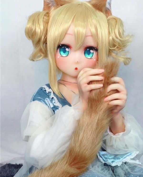 Aotume 135cm #57 Head TPE Love Doll AA Cup Slim Type - Low-priced model of anime doll with selectable head and body materials.