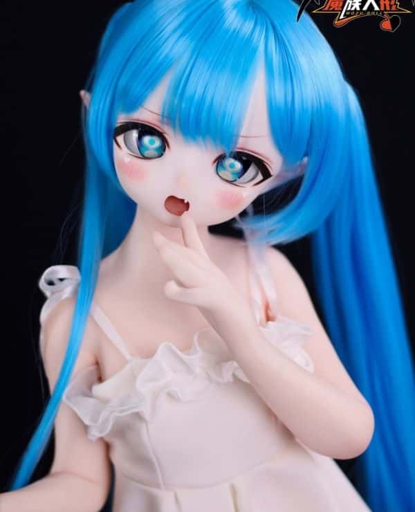MOZUDOLL 85cm Nymph-chan review: A-cup love doll with soft vinyl head and TPE body, skin color, eye color, makeup, wig and outfit exactly as shown in the promotional photos, excellent cost performance as both a sex doll and an anime doll