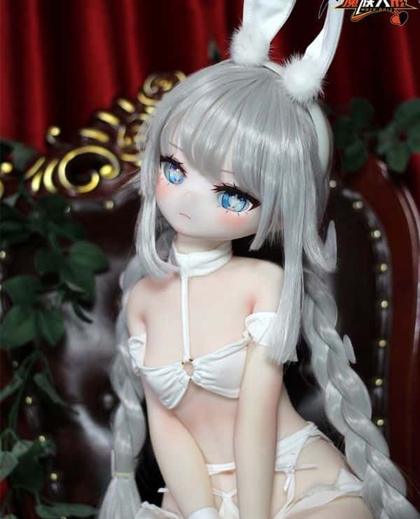 MOZUDOLL 85cm White Rabbit Le Malancos A-cup love doll with soft vinyl head and TPE body: High-quality sex doll anime dolls with the same skin color, eye color, makeup, wig, and costume as the promotional photos are available at a bargain price